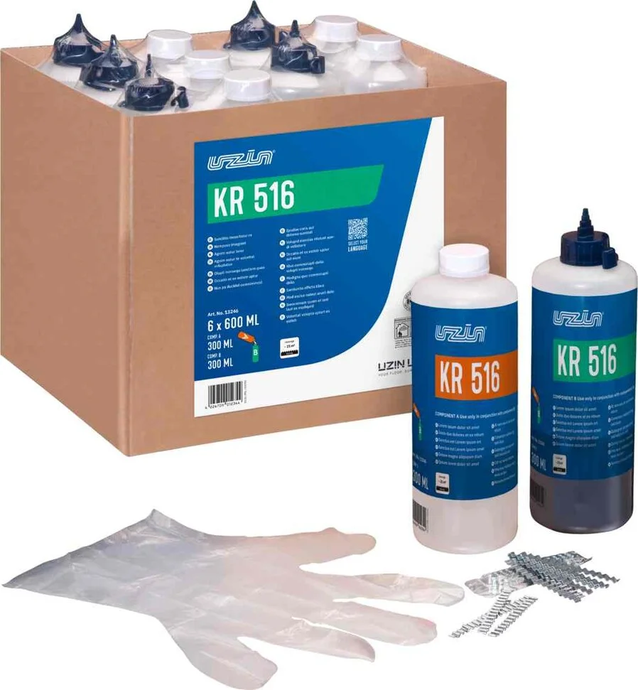 Resina adesiva e di colata a basso odore per la riparazione rapida di crepe, nonché per incollare, riempire e riparare